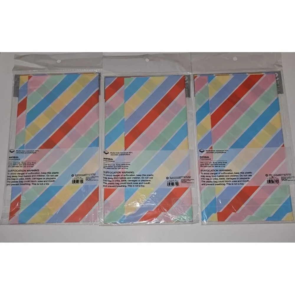 NEW Striped Party Supplies Lot 3 Table Covers 4 Pk Napkins Summer Picnic SEALED